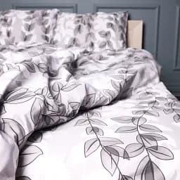 Простирадло MirSon Бязь 17-0695 Silver Foliage 110х160 см біле з сірим (2200010452501)