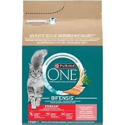 Сухий корм Purina One Sterilcat Bifensis Salmon з високим вмістом лосося для дорослих стерилізованих котів 2.8 кг