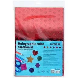 Картон цветной Kite голографический А4 6 листов 6 цветов (K22-421)