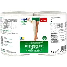 Бинт эластичный MedTextile средней растяжимости 5 м х 10 см 2 шт.