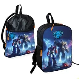 Школьный рюкзак детский Трансформеры + Сумка для обуви спортивной формы рюкзак-мешок мальчику (01852)