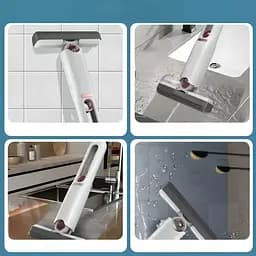 Портативне диво міні швабра MINI MOP з автовіджимом, легка, для прибирання будинку, авто - мініатюра 3