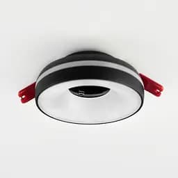 Точковий вбудований світильник у чорному корпусі Ø9,2х4 см | Line F | Арт. JY-DH-52 Bk