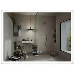 Дзеркало Mixxus FLAT MR04-100x60 з LED Touch, Anti-fog, димером, регулюванням яскравості, годинником (MI6008)