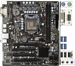 Материнська плата AsRock B75M-GL (B75M-GL) (Socket 1155, Intel B75, Micro-ATX) Б/в