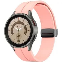 Ремінець для Samsung Galaxy Watch 4 40mm - рожевий ширина кріплення 20мм силікон Watchbands Cls-black (W33-7WB39441171)