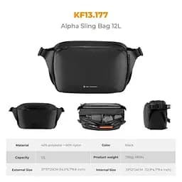 Фотосумка K&F Concept Alpha Camera Sling Bag Чорний, 12L (KF13.177) - мініатюра 2