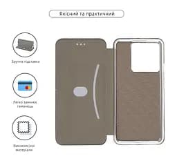 Чехол-книжка для Xiaomi 13T 5G/13T Pro 5G, G-Case, черный, кожаный чехол-книга из экокожи (PU) и TPU, с магнитом, с подставкой и вместительным кардхолдером, противоударный, защита всего корпуса, ArmorStandart (ARM69678) - мініатюра 3