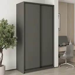 Шафа-купе дводверна MebelStar Стандарт BG 2ДСП 130x60x240 см Антрацит (MBS-10042)