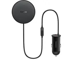 Бездротовий Автомобільний зарядний пристрій Baseus CW01 MagSafe Wireless Charging 15W (+АЗУ USB 25W) чорний C40141000111-01 - мініатюра 6