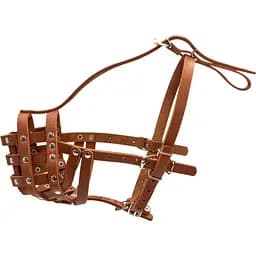 Намордник Collar твердий №3, 33 см, ротвейлер малий, коричневий - мініатюра 2