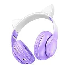 Бездротові навушники HOCO W42 Cat ears BT headphones Purple Grape