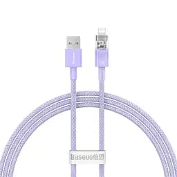 Кабель Baseus Explorer Series Fast Charging Cable with Smart Temperature Control Cable USB to Lightning 2.4A 1m CATS010005 Purple
