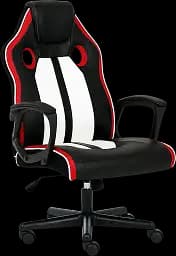 Геймерське крісло GT Racer чорне з білим та червоним (X-2301 Black/White/Red) - мініатюра 2