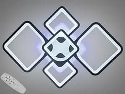 Люстра LED 8060 чорна з пультом димером діммер