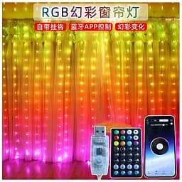 Гирлянда-штора XPRO SFK-05 с дистанционным управлением 300 LED 3 x 2 м APP Bluetooth USB (44878-16901_764)