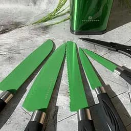Набір ножів Edenberg EB-11027-Green 7 предметів зелений - мініатюра 3