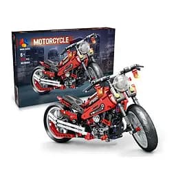 Конструктор Мотоцикл, MB005/MB006, 506 элементов, резиновые шины, (В ассортименте)