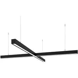 Лінійний світлодіодний світильник X-LED X-подібний LSNKr-80b керований через мережу 80 Вт 800x800 мм чорний