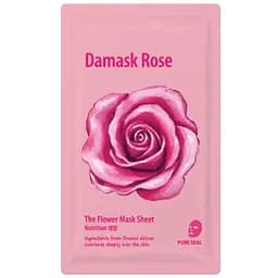 Тканинна маска для обличчя She's Lab Дамаська троянда 20 г