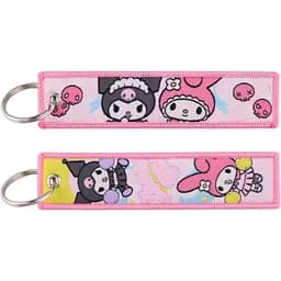 Брелок тканинний Хеллоу Кітті Май Мелоді та Куромі Hello Kitty My Melody 10 см