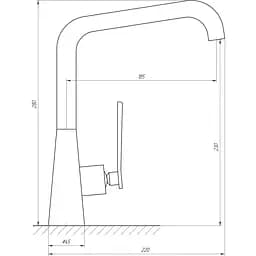 Змішувач для кухні Topaz TEEL TT 24401-H59-BB (18083) - мініатюра 4