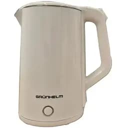 Электрочайник из нержавеющей стали Grunhelm EKS-1916W дисковый 1.8 л 1500 Вт Белый