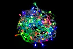 Светодиодная гирлянда нить на елку Разноцветная 7 метров 100 лампочек Laplandia интерьерная от сети, прозрачный провод (m.01.5T.100-)