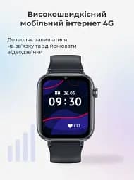 Дитячі смарт годинник-телефон LEMFO LT38 4G GPS SIM-карта геозона відеодзвінок Black (17823) - мініатюра 6