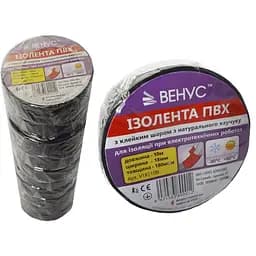 Изоляционная лента Venus 18 мм 10 м черная (67068)