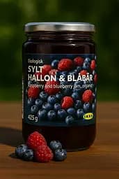 Органічне варення з малини та чорниці IKEA Ekologisk SYLT HALLON & BLÅBÄR 425 г