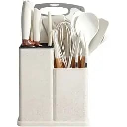 Набір кухонного приладдя A-plus Kitchenware Set з дощечкою Білий