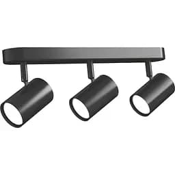 Світильник Videx під лампу 3xGU10 накладний поворотний чорний (VL-SPF05B-WFB)