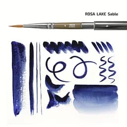 Пензель мікс соболь-синтетика круглий TRAVEL BRUSH LAKE 178 №2 коротка ручка Rosa - мініатюра 3