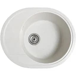 Гранітна кухонна мийка Romzha Voce Biela (101) з крилом