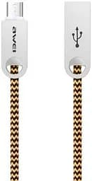 Кабель AWEI CL-30 MicroUSB 1m Gold