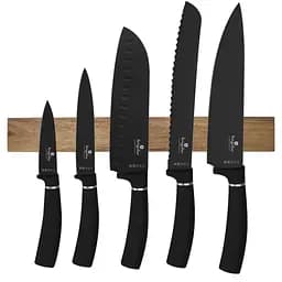 Набір ножів з магнітною планкою Berlinger Haus Black Silver Collection (BH-2885)
