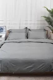 Підковдра Moon&Star Satin Stripe Stripe Gray Двоспальна 175x210 см - мініатюра 2