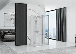 Душова кабіна Rea Rapid Slide 130x100 chrome пристінна REA-KPL-09111, Хром, Універсальна, прозорий, хром - мініатюра 3