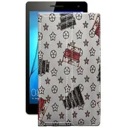 Чохол StatusCASE з екошкіри для планшету Huawei MediaPad T3 7 Луі-Вітон-білий