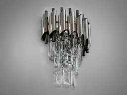 Граційний кришталевий настінний світильник на 2 лампи
