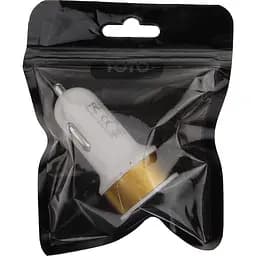 Автомобильное зарядное устройство TOTO TZZ-58 Car charger metal 2USB 2,1A Gold