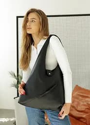 Женская сумка Sambag HOBO M черный 35 х 40 х 8 см (53200001)