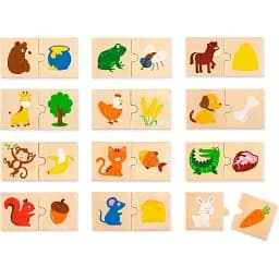 Логический пазл Viga Toys Что едят зверюшки 24 элементов (51607)