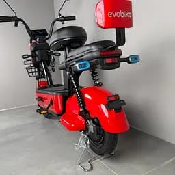 Міський електровелосипед EVOBIKE Nova S 500W з пасажирським сидінням, поворотниками, корзиною та дисплеєм, 48V 12Ah (економний, до 40 км/год), червоного кольору  - мініатюра 11