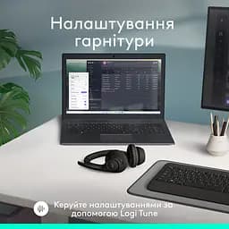 Bluetooth-гарнітура Logitech Zone 300 Wireless Black (981-001407) - мініатюра 9
