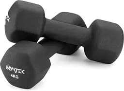 Гантели для фитнеса неопреновые Gymtek Hex 2х4кг черный