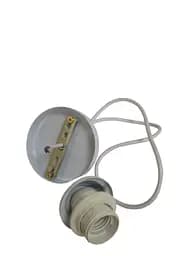 Патрон вінтажний стара латунь мідь люстровий Е27 з чашею з проводом 1М+монт.компл. (200шт/ящ) LUMANO