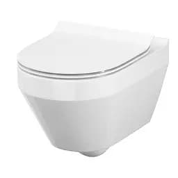 Подвесной унитаз Cersanit Crea CleanOn овальный с сиденьем Slim S701-403