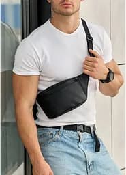 Чоловіча сумка на пояс (бананка) Sambag 22х12х4 см sum0011060